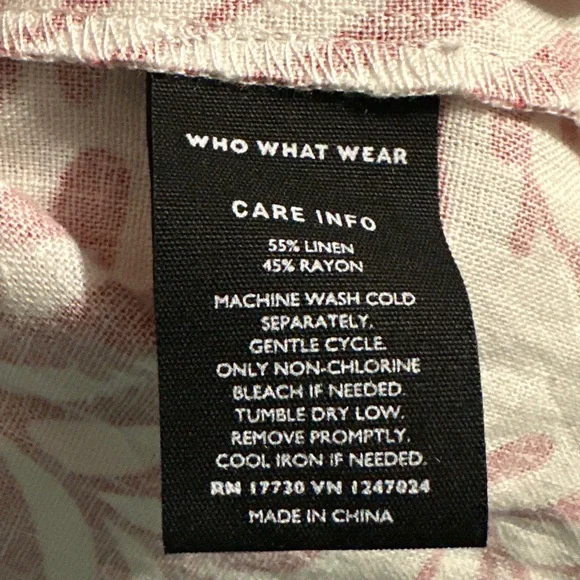 Who What Wear Women’s Red & Off White Linen Blend Sleeveless Ruffle Size XL NWT - Picture 8 of 10